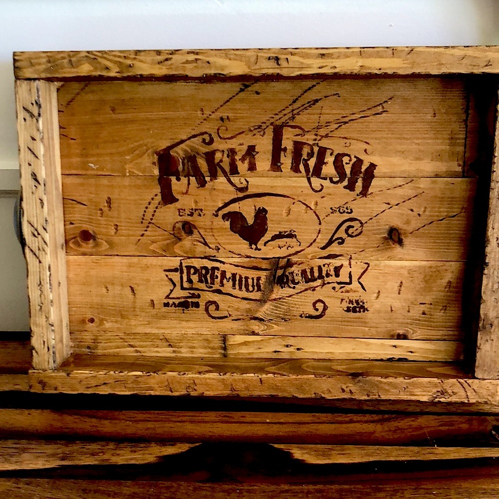 Hand-crafted wood serving tray/decor tray.